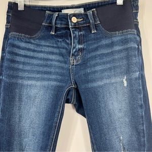 Kancan Distressed Skinny Maternity Jeans